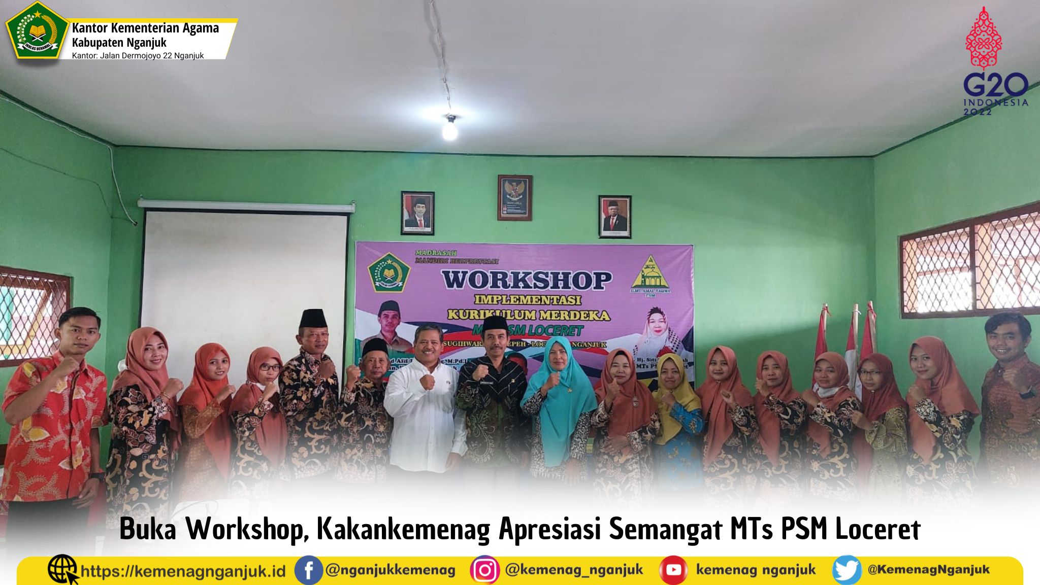 Buka Workshop, Kakankemenag Apresiasi Semangat MTs PSM Loceret