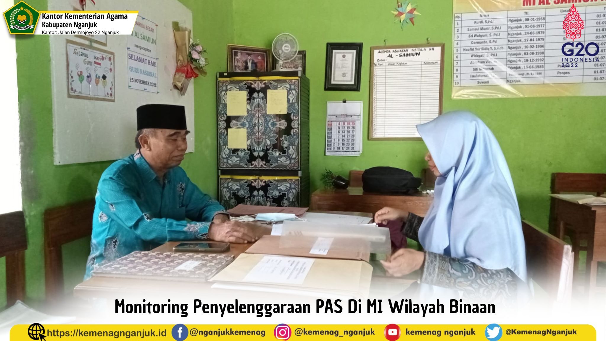 Monitoring Penyelenggaraan PAS Di MI Wilayah Binaan