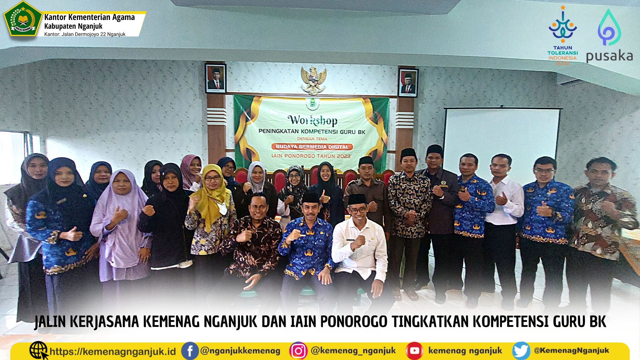 Jalin Kerjasama Kemenag Nganjuk dan IAIN Ponorogo Tingkatkan Kompetensi Guru BK 