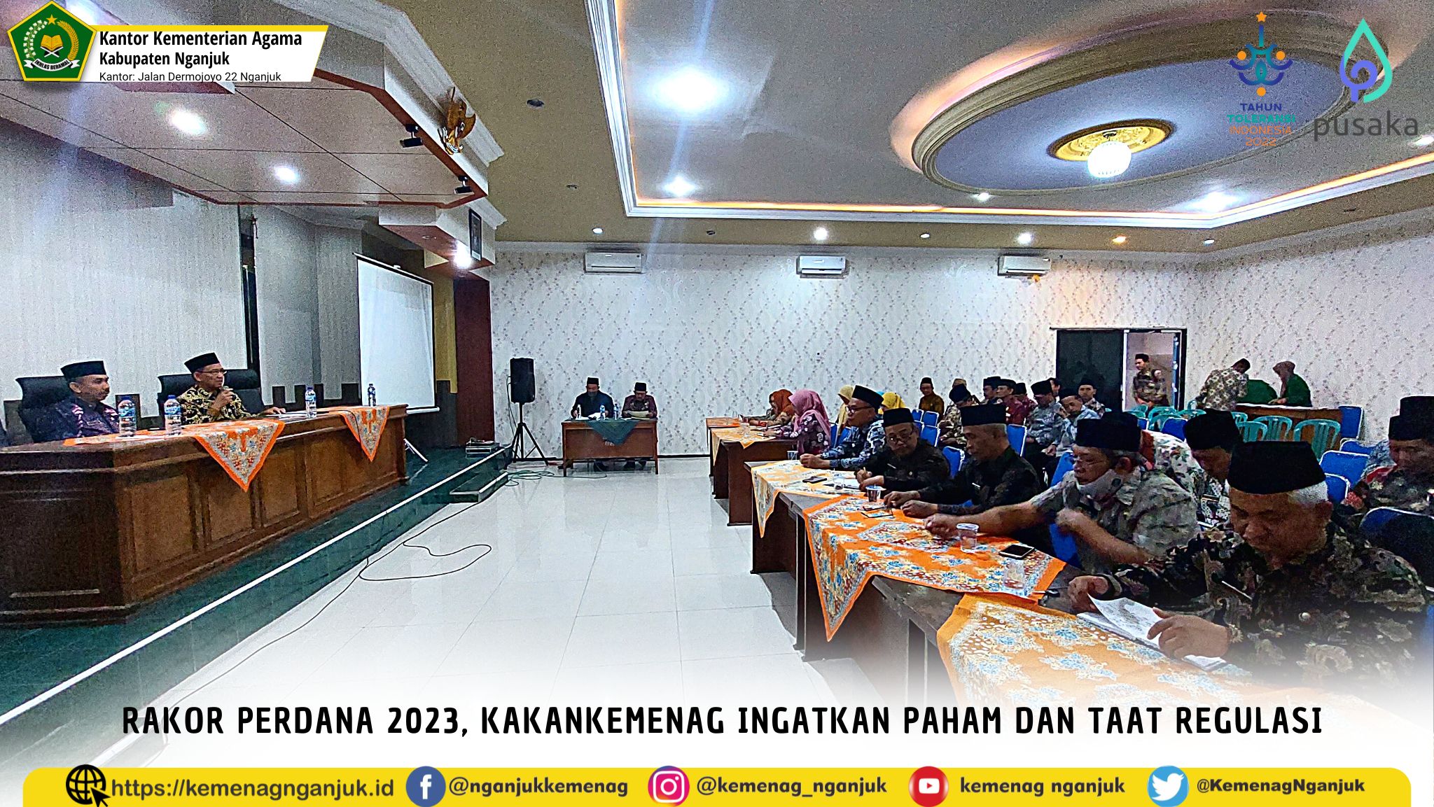 Rakor Perdana 2023, Kakankemenag Ingatkan Paham dan Taat Regulasi