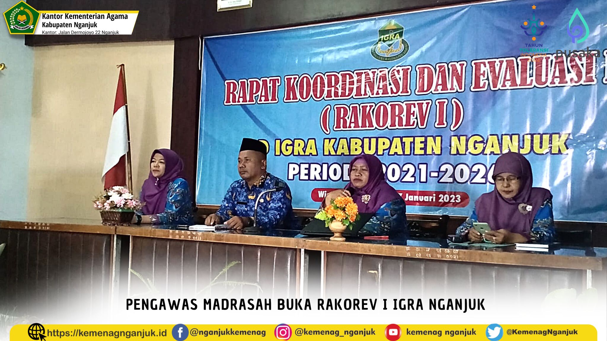 Pengawas Madrasah buka Rakorev I IGRA Nganjuk