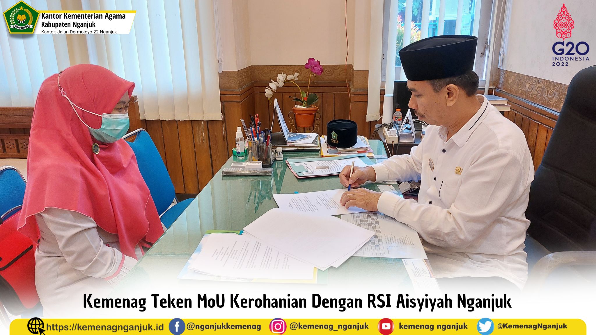 Kemenag Teken MoU Kerohanian Dengan RSI Aisiyah Nganjuk