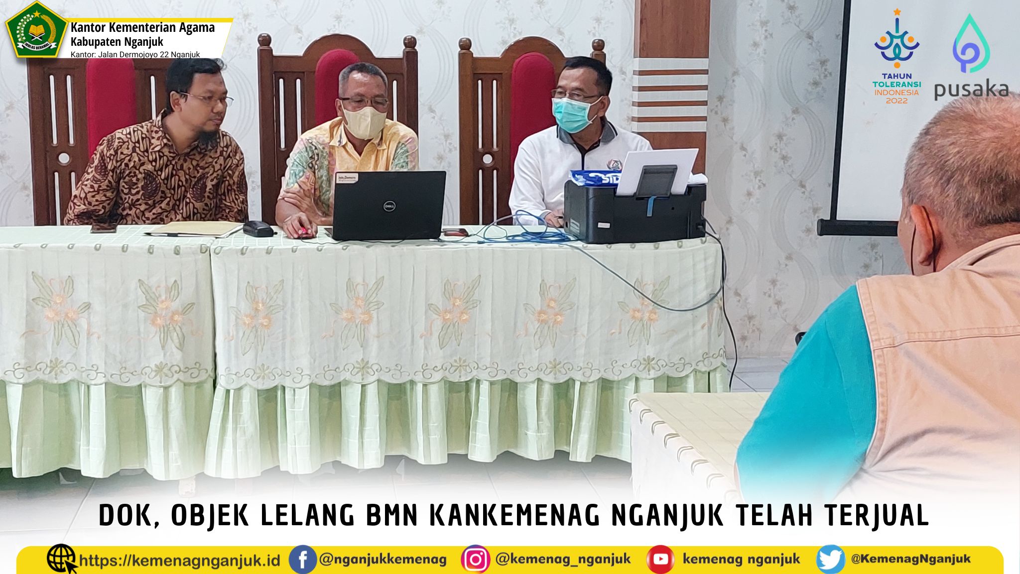 Dok, Objek Lelang BMN Kankemenag Nganjuk Telah Terjual