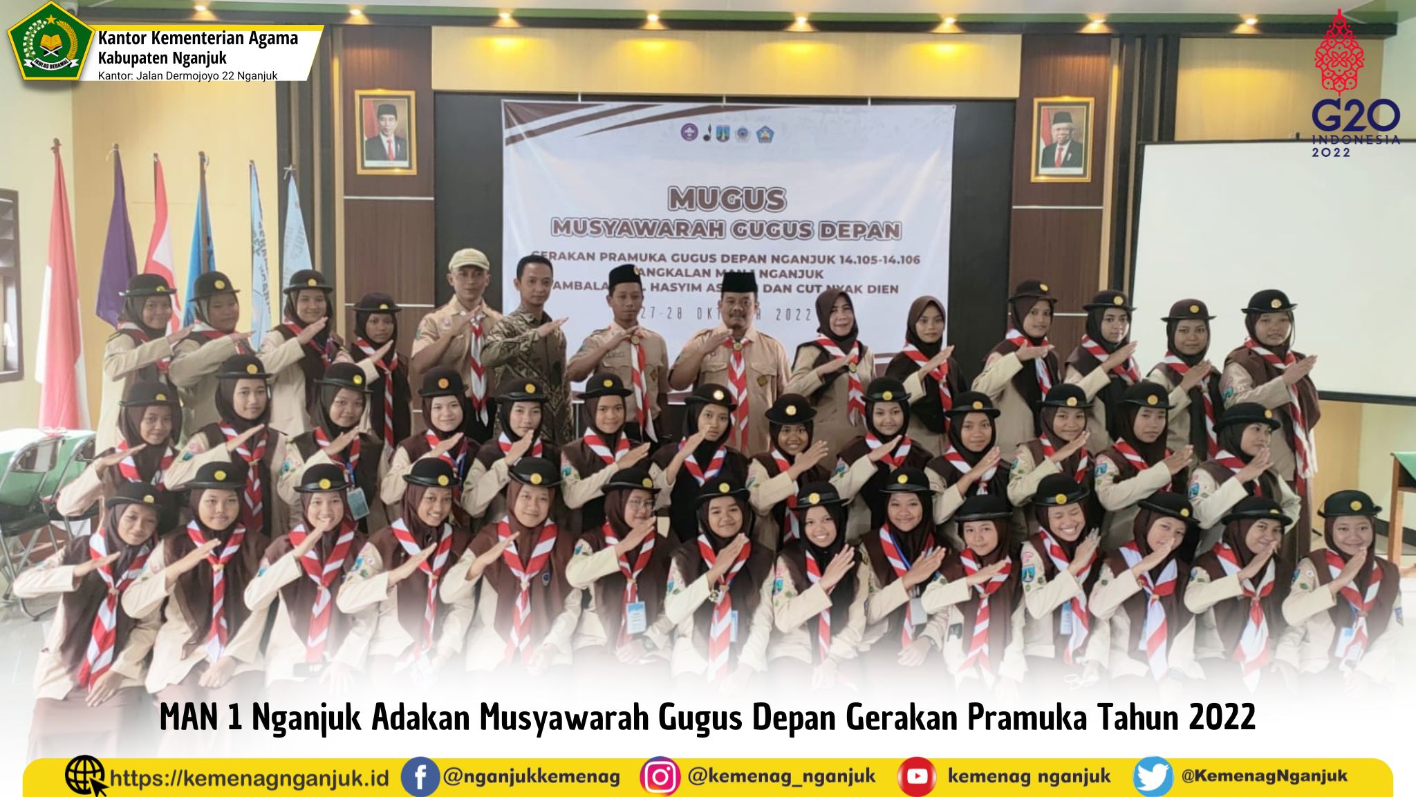 MAN 1 Nganjuk Adakan Musyawarah Gugus Depan Gerakan Pramuka Tahun 2022