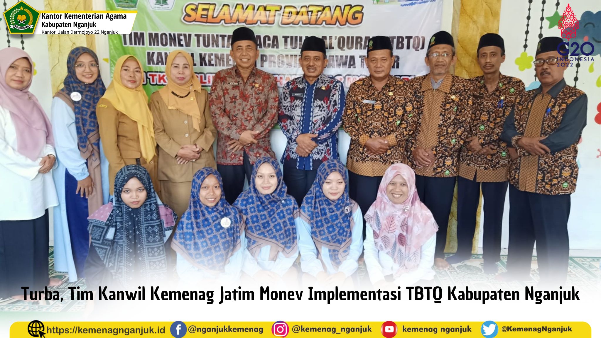 Turba, Tim Kanwil Kemenag Jatim Monev Implementasi TBTQ Kabupaten Nganjuk