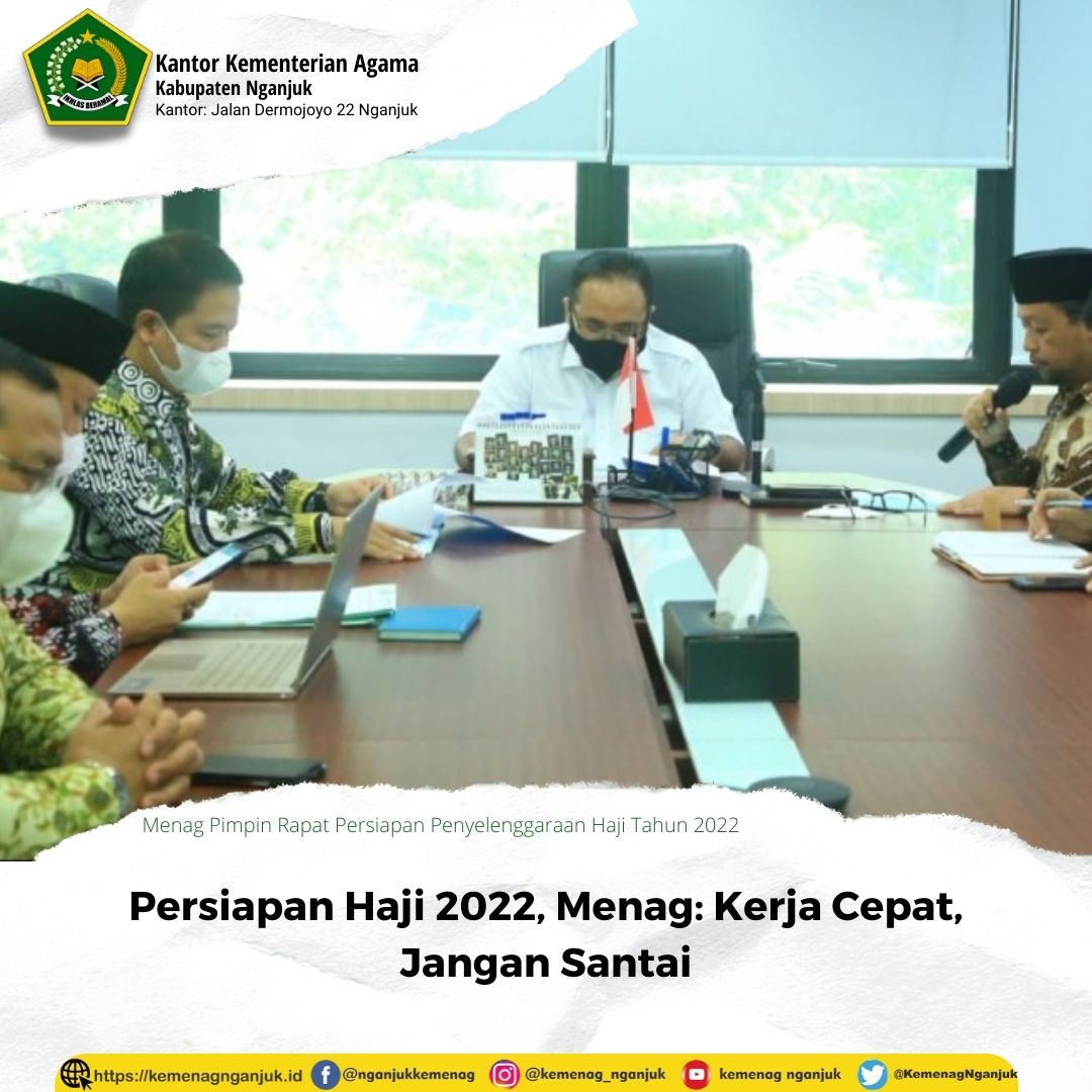 Persiapan Haji 2022, Menag: Kerja Cepat, Jangan Santai
