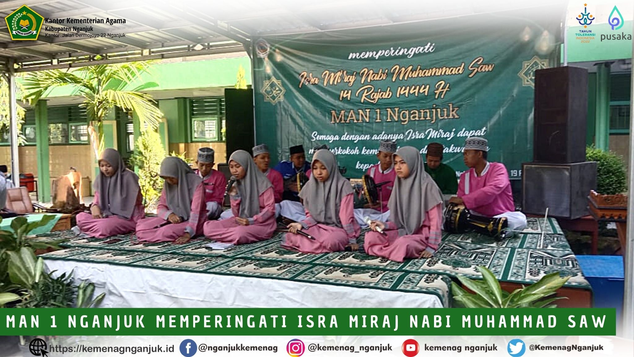 MAN 1 Nganjuk memperingati Isra Miraj Nabi Muhammad SAW