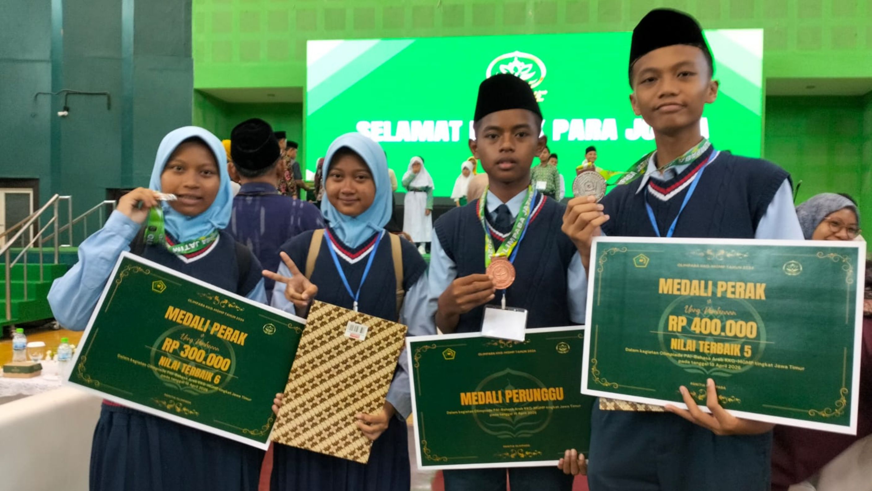 Tiga Siswa MTsN 3 Raih Prestasi Gemilang di OLIMPABA Tingkat Provinsi