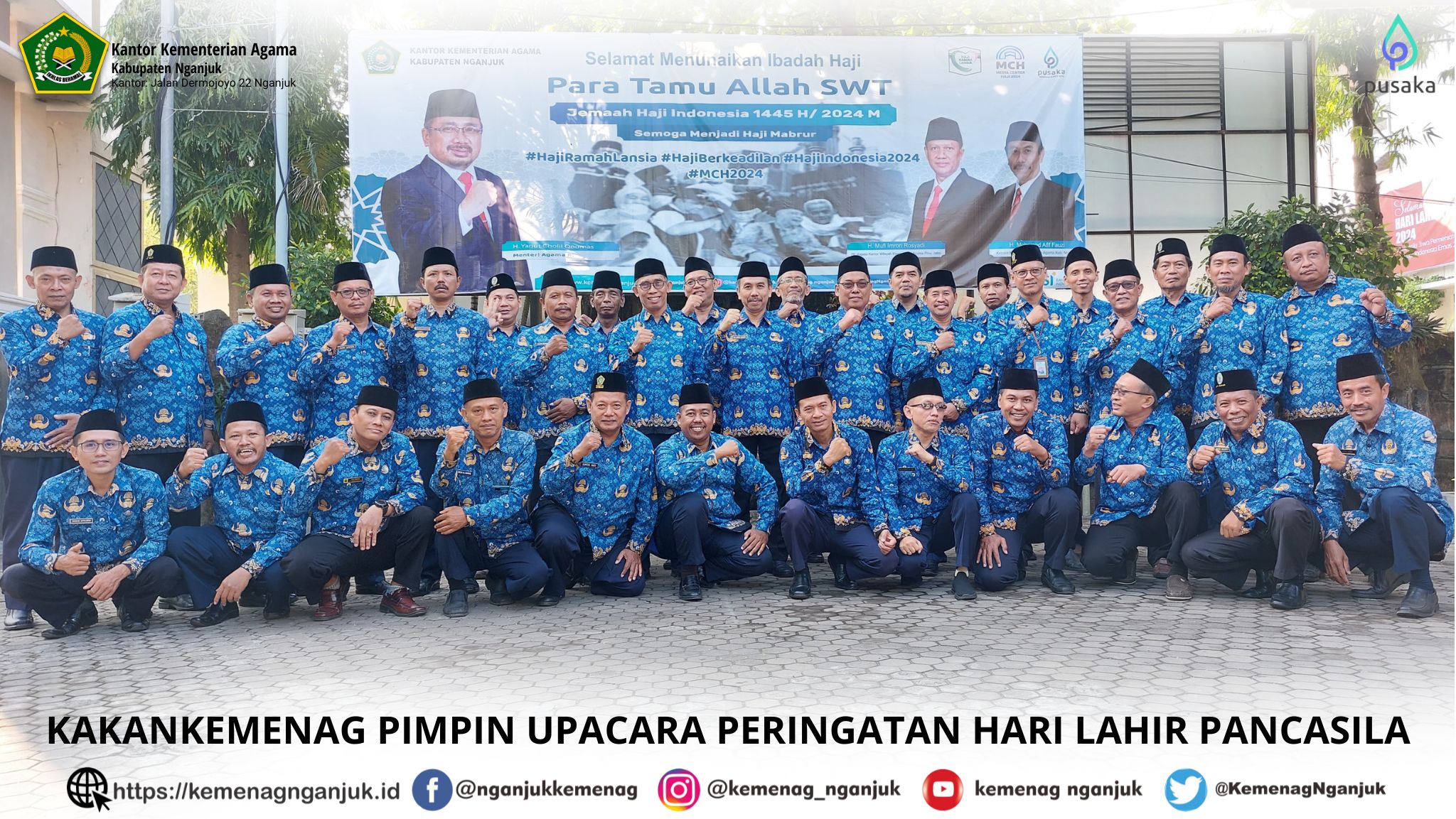 Kakankemenag Pimpin Upacara Peringatan Hari Lahir Pancasila