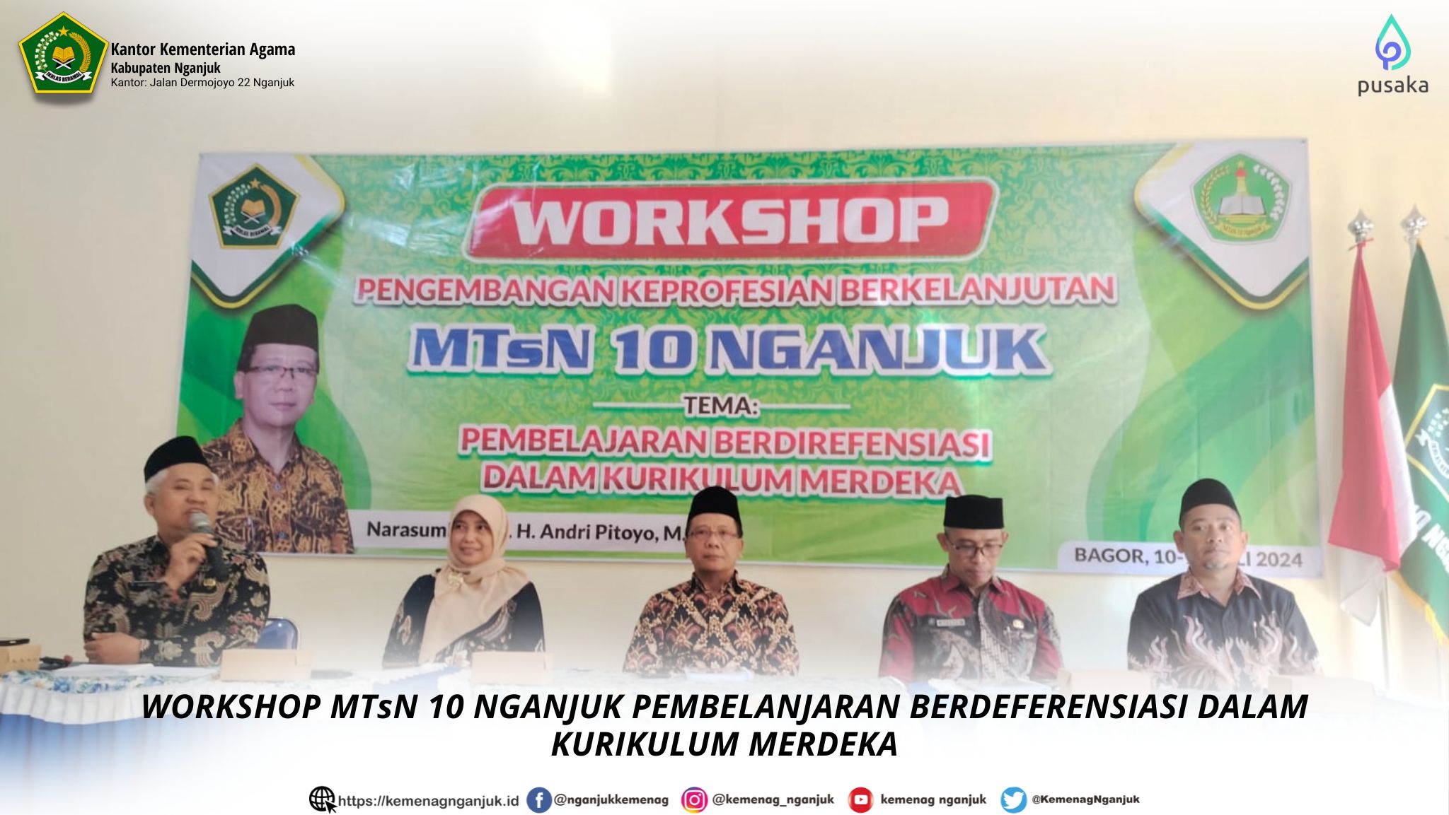 WORKSHOP MTsN 10 NGANJUK PEMBELANJARAN BERDEFERENSIASI DALAM KURIKULUM MERDEKA