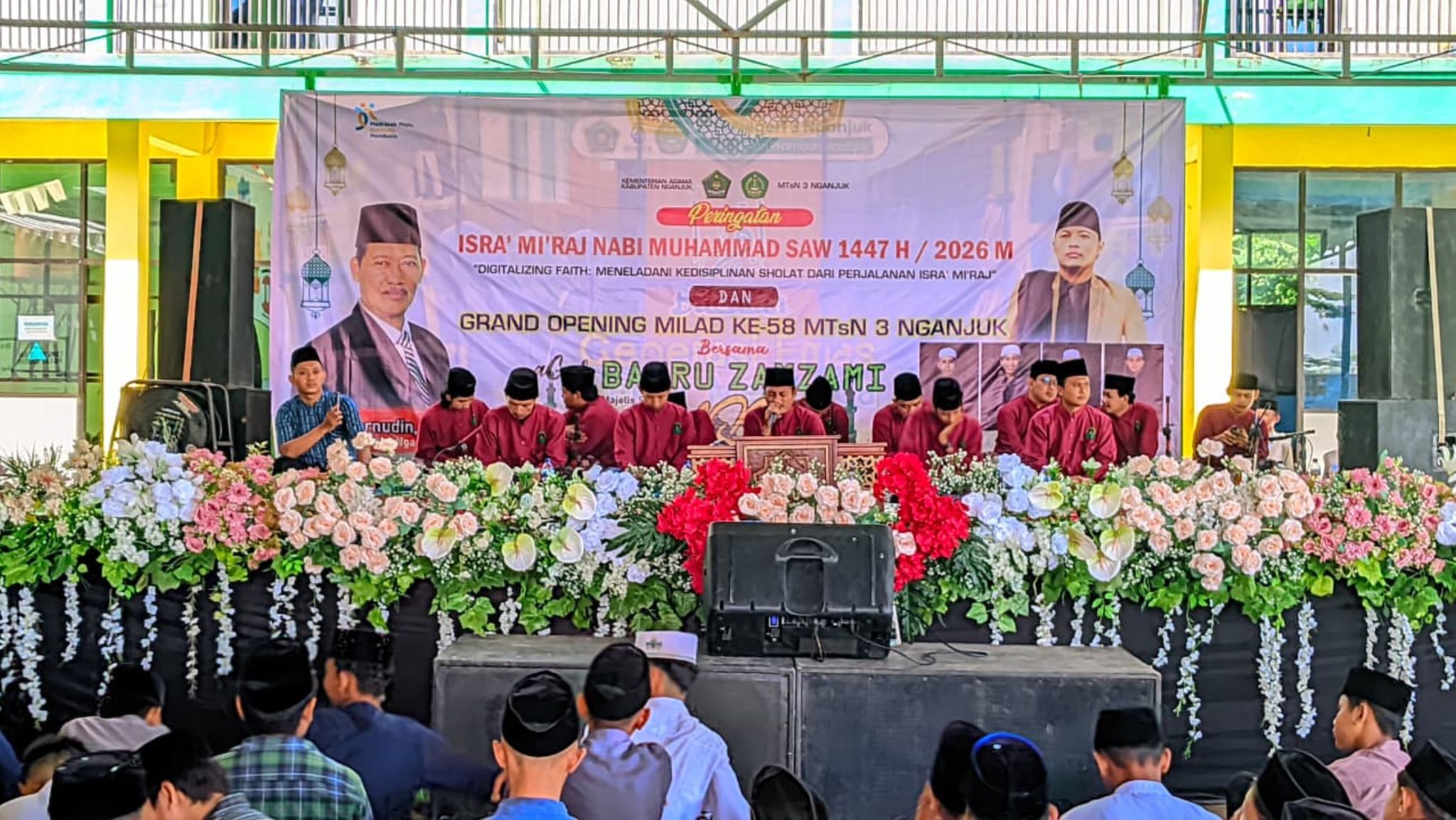 MTsN 3 Nganjuk Peringati Isra Mikraj Nabi Muhammad SAW Sekaligus Grand Opening Milad ke 58