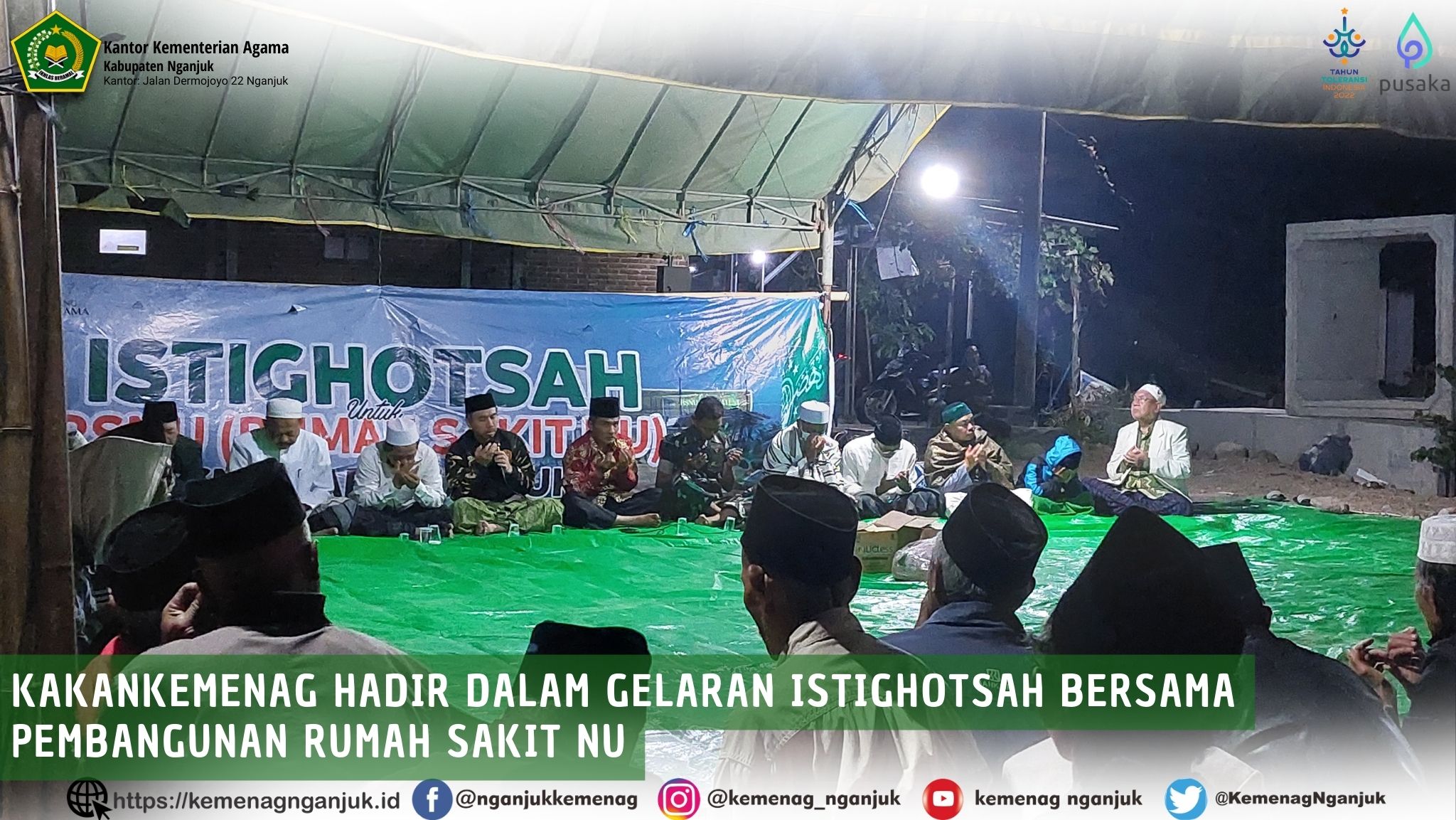 Kakankemenag Hadir dalam Gelaran Istighotsah Bersama Pembangunan Rumah Sakit NU
