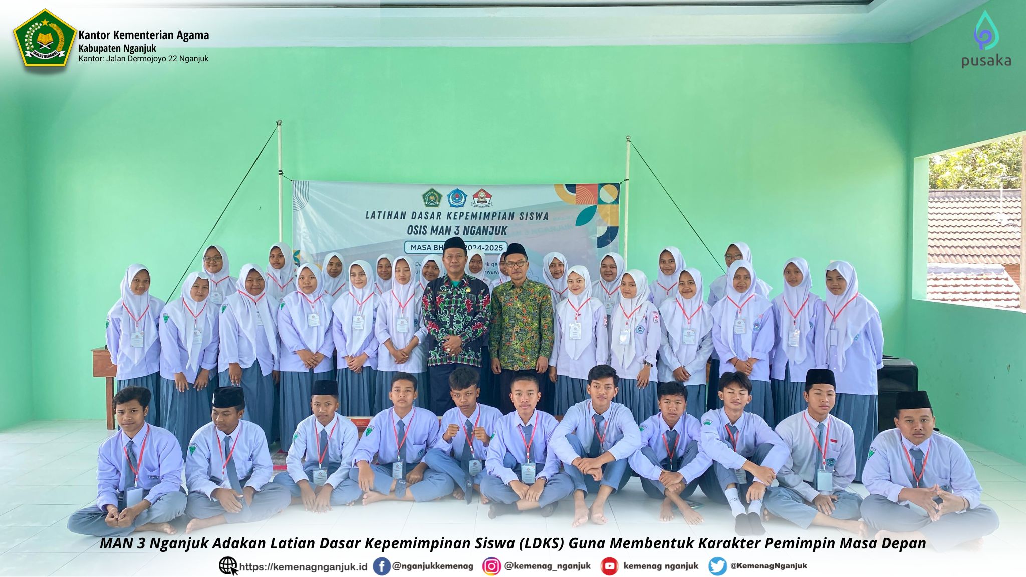 MAN 3 Nganjuk AdakanĀ Latian Dasar Kepemimpinan Siswa Pengurus OSIS Baru
