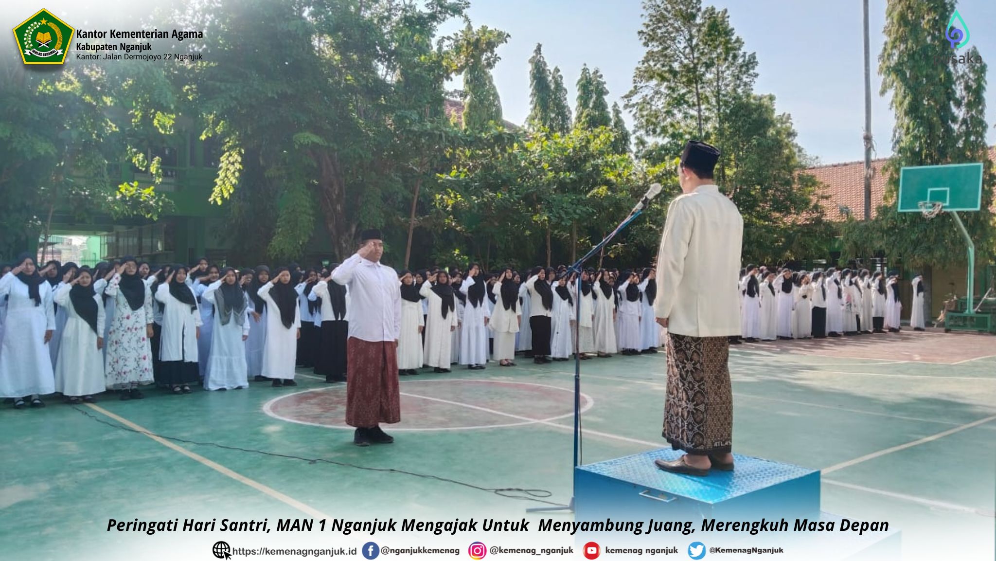 Peringati Hari Santri, MAN 1 Nganjuk Mengajak Untuk Menyambung Juang, Merengkuh Masa Depan