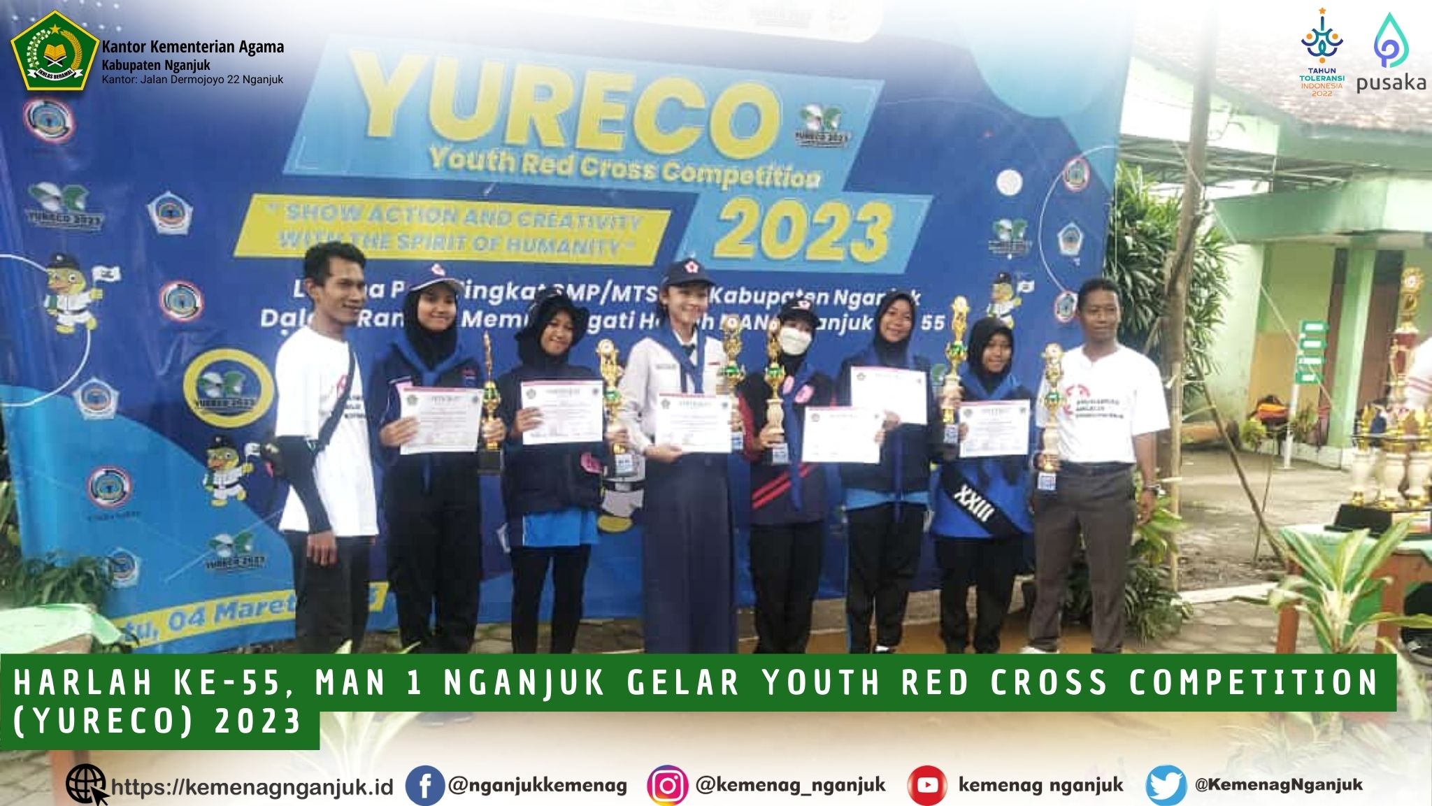 HARLAH ke-55, MAN 1 Nganjuk Gelar Youth Red Cross Competition (YURECO) 2023
