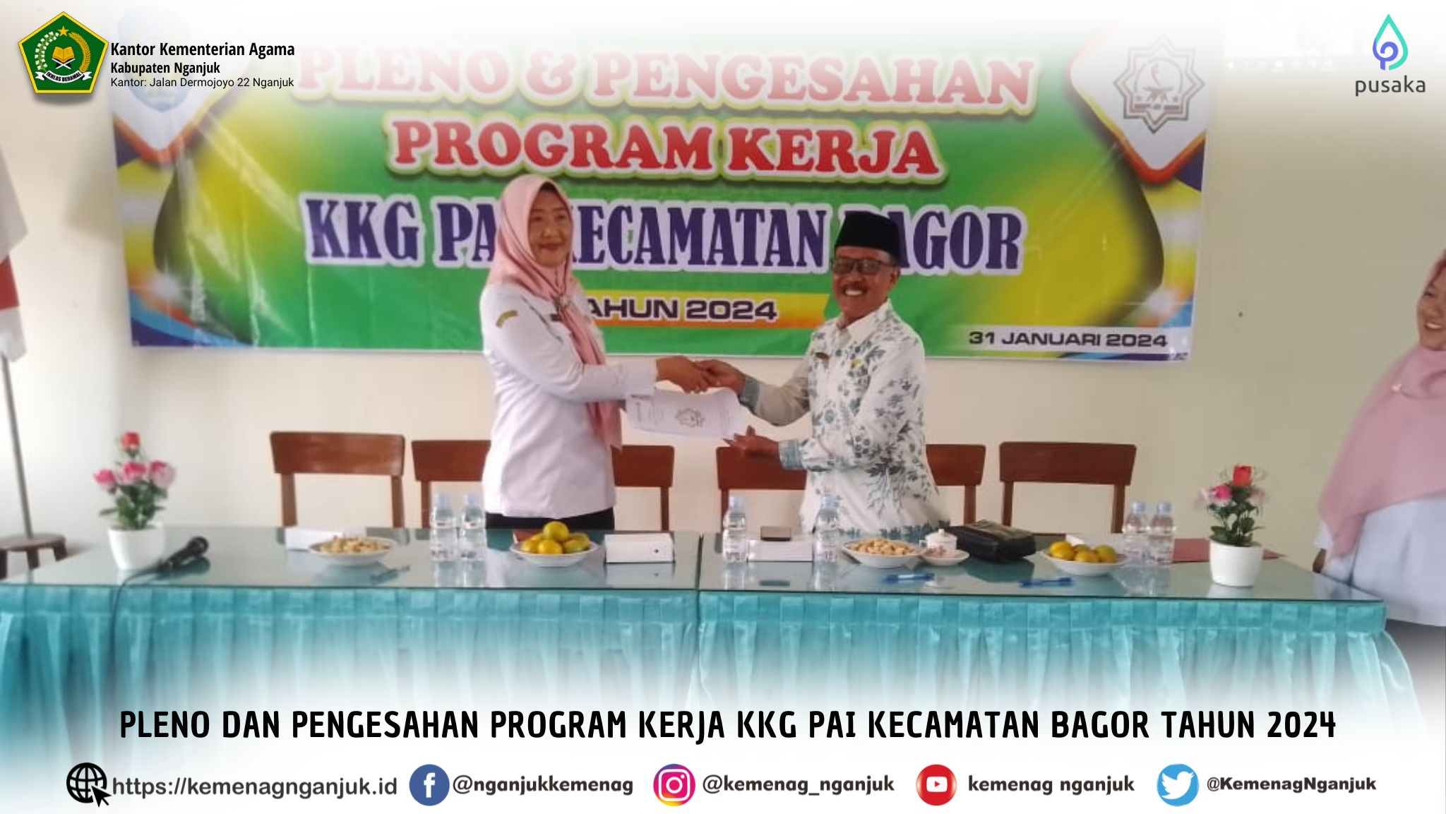 Pleno dan Pengesahan Program Kerja KKG PAI Kecamatan Bagor Tahun 2024