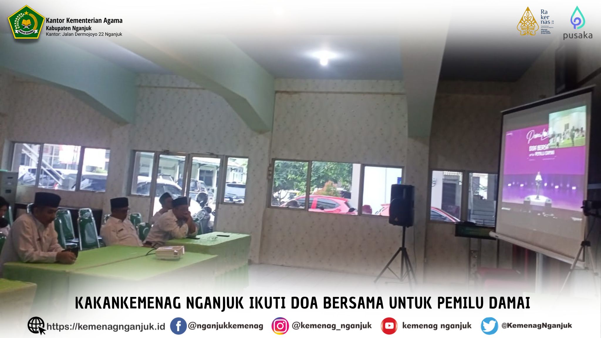 Kakankemenag Nganjuk ikuti Doa Bersama untuk Pemilu Damai