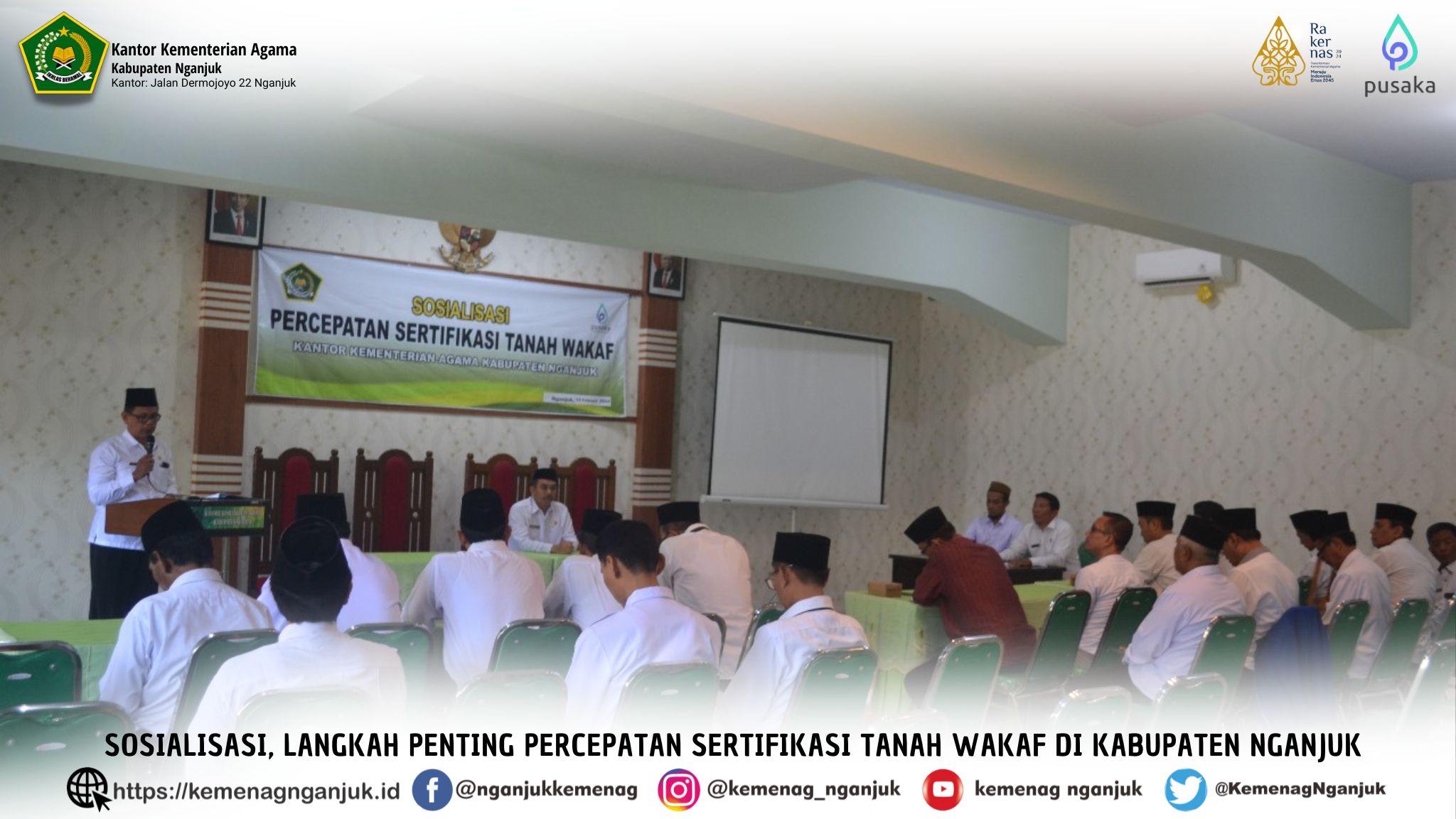 Sosialisasi, Langkah Penting Percepatan Sertifikasi Tanah Wakaf di Kabupaten Nganjuk