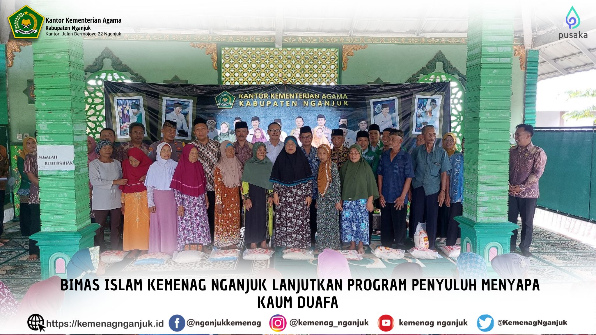Bimas Islam Kemenag Nganjuk Lanjutkan Program Penyuluh Menyapa Kaum Duafa 