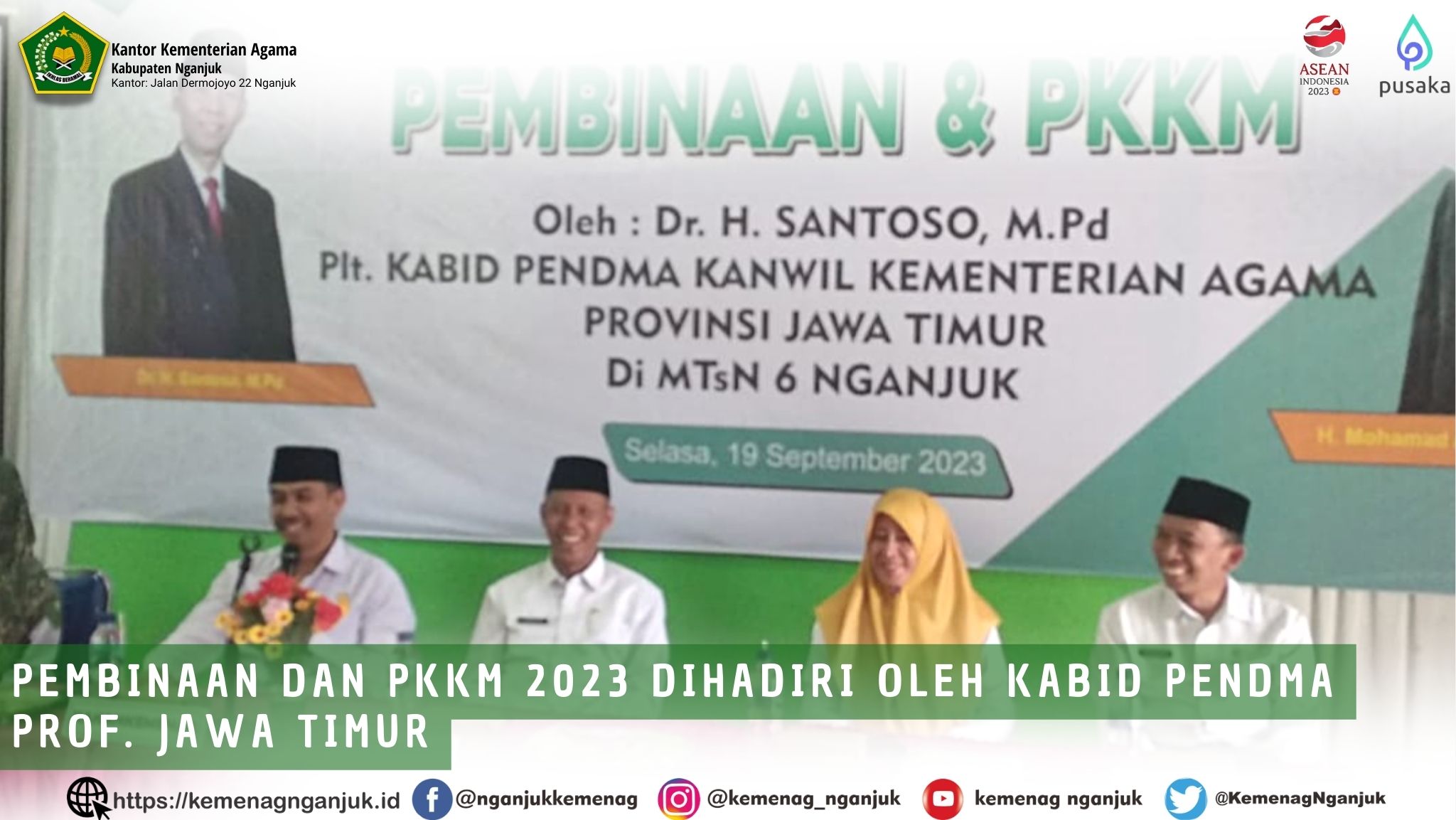 PEMBINAAN DAN PKKM 2023 DIHADIRI OLEH KABID PENDMA PROF. JAWA TIMUR