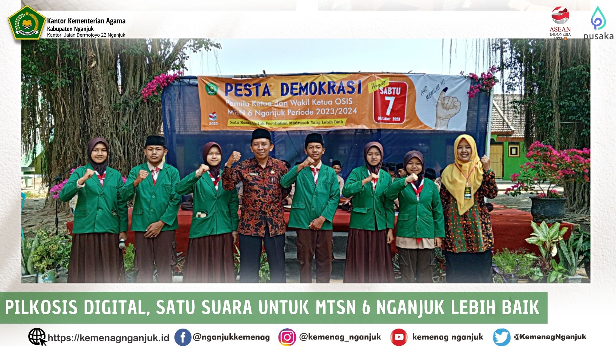 Pilkosis Digital, Satu suara untuk MTsN 6 Nganjuk Lebih Baik