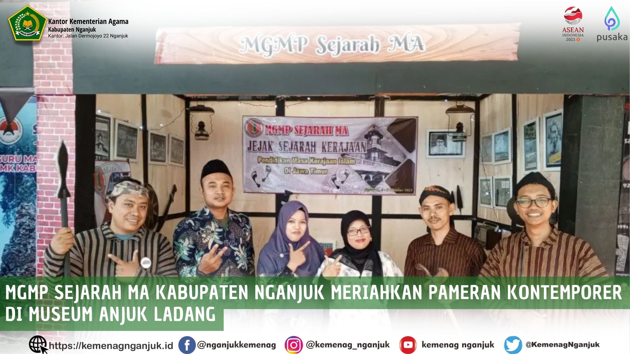 MGMP Sejarah MA Kabupaten Nganjuk Meriahkan Pameran Kontemporer di Museum Anjuk Ladang