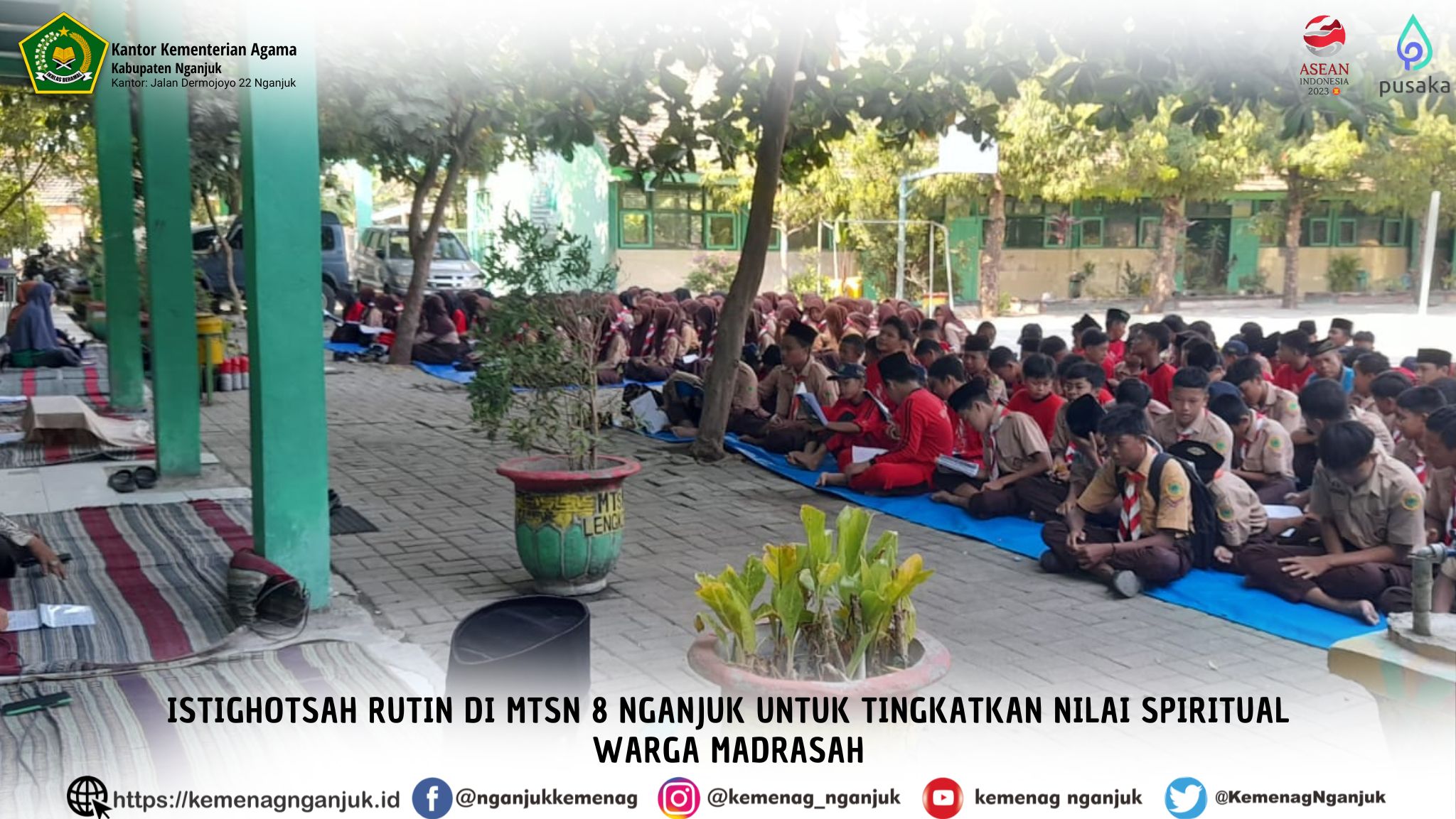 Istighotsah Rutin di MTsN 8 Nganjuk untuk tingkatkan nilai spiritual warga madrasah