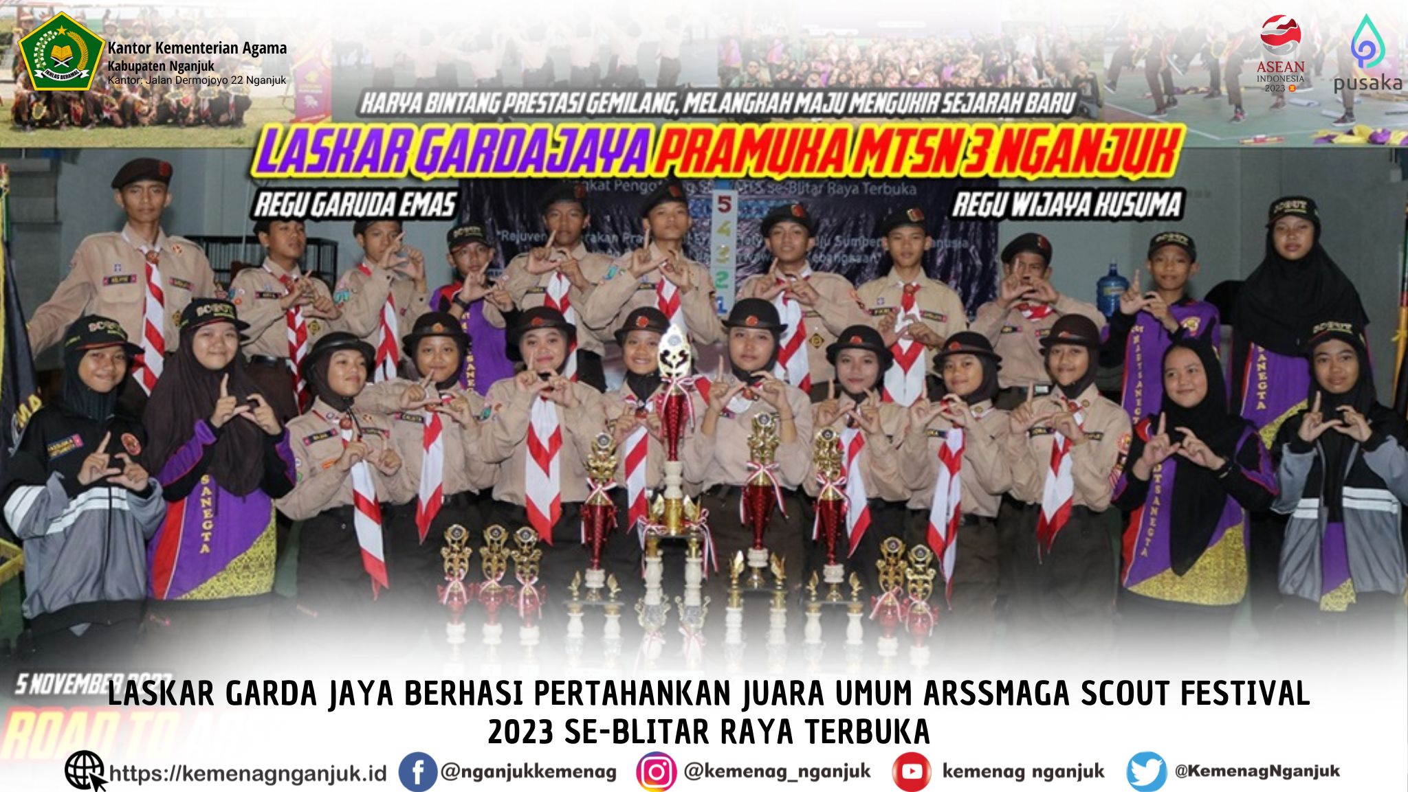 Laskar Garda Jaya Berhasi Pertahankan Juara Umum Arssmaga Scout Festival 2023 Se-Blitar Raya Terbuka