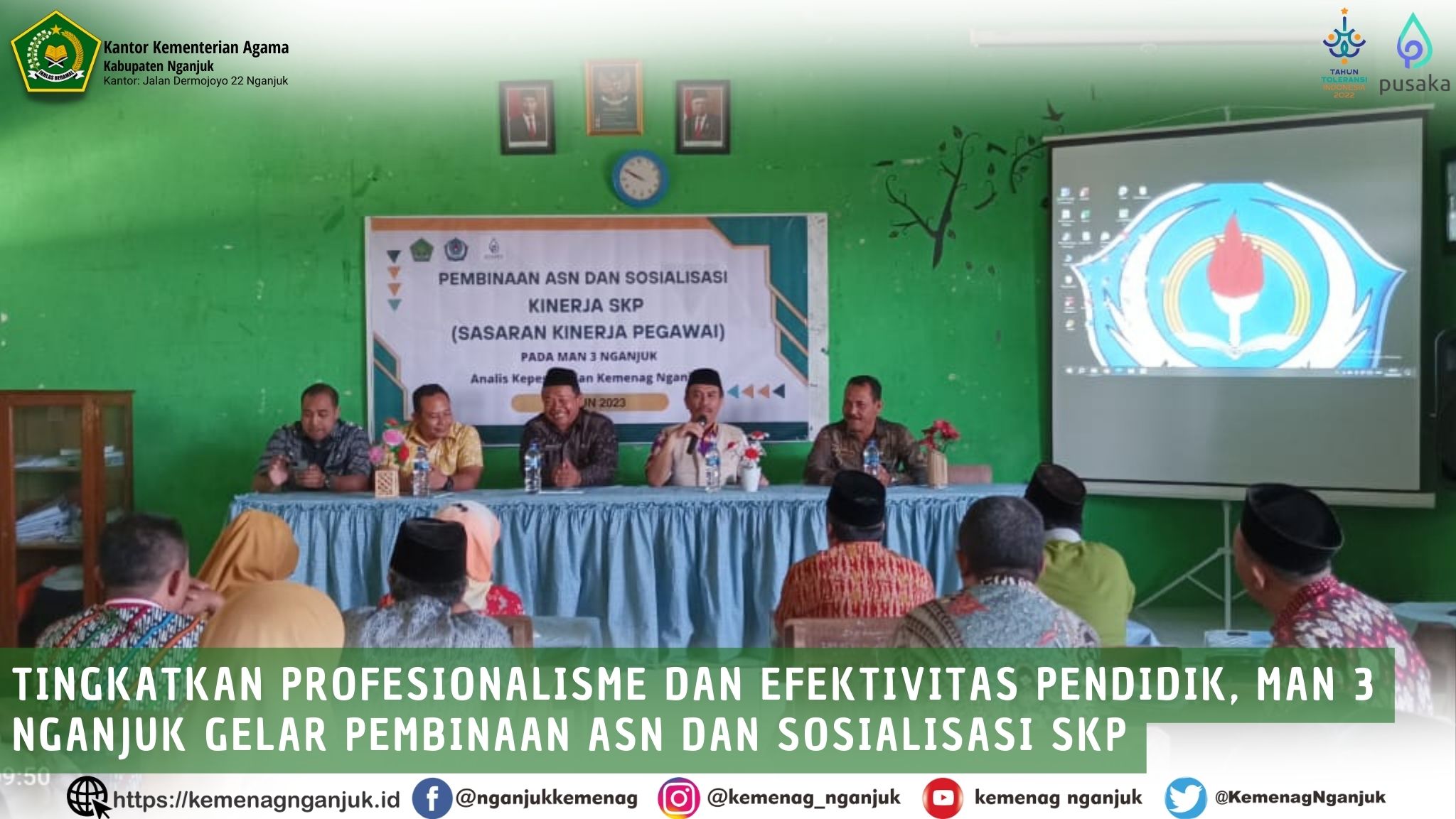 Tingkatkan Profesionalisme ASN, MAN 3 Nganjuk Gelar Pembinaan ASN dan Sosialisasi SKP