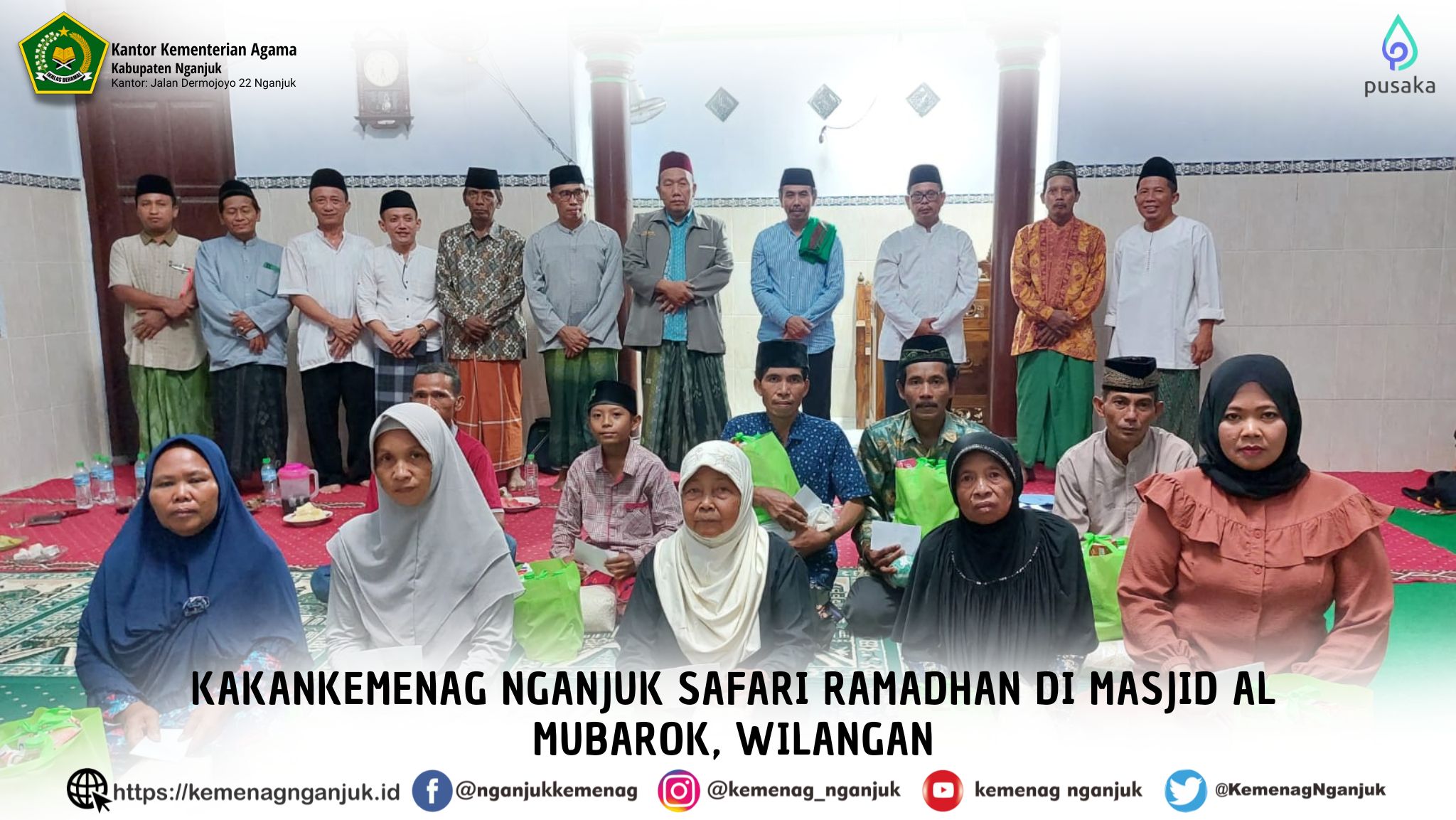 Kakankemenag Nganjuk Safari Ramadhan di Masjid Al Mubarok, Wilangan