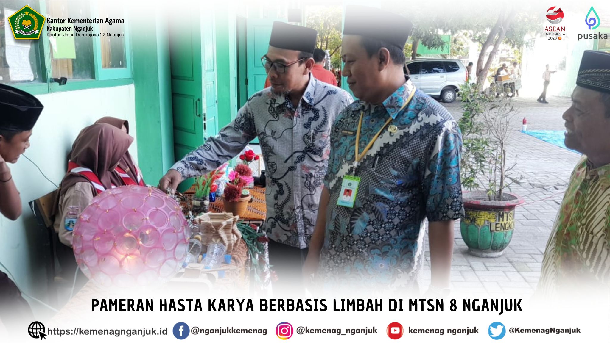 Pameran Hasta Karya berbasis Limbah di MTsN 8 Nganjuk