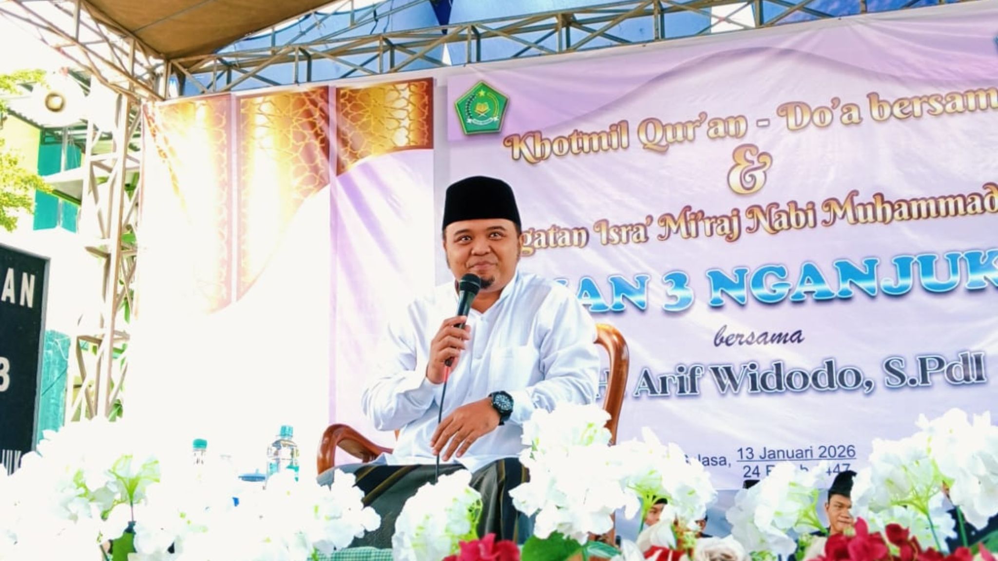 MAN 3 Nganjuk Gelar Puncak Milad melalui Khotmil Quran, Doa Bersama,  dan Peringatan Isra Miraj