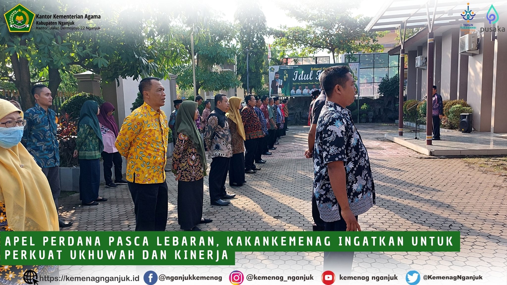 Apel Perdana Pasca Lebaran, Kakankemenag Ingatkan Untuk Perkuat Ukhuwah dan Kinerja